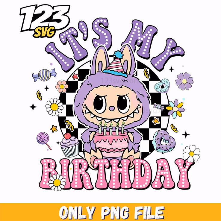 labubu birthday party png, labubu happy birthday png, labubu birthday png