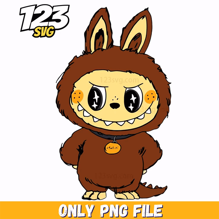 labubu brown monster costume png, brown monster costume, brown monster png