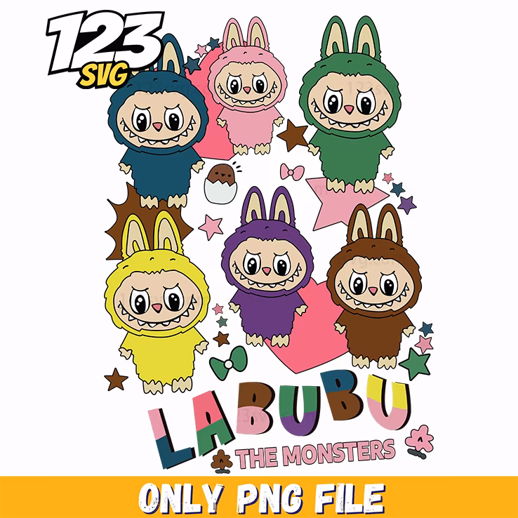 labubu colorful monsters png, colorful monsters png, colorful monster png for free