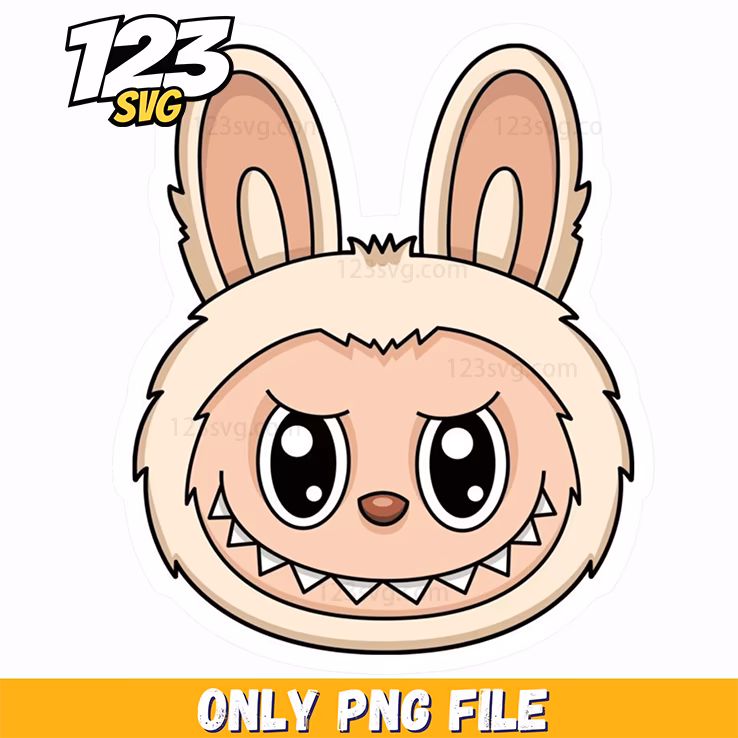 labubu face sticker png, labubu sticker png, labubu sticker design png