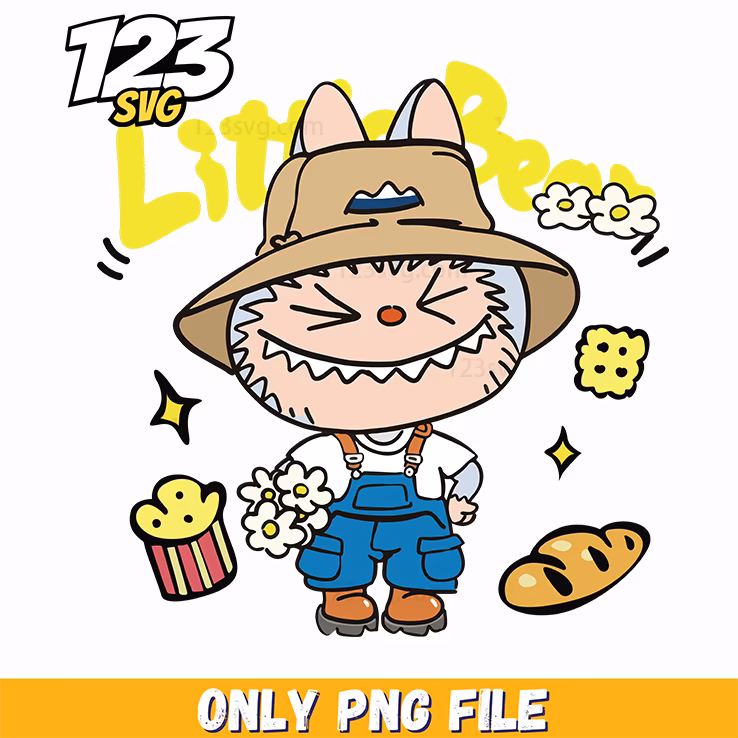 labubu farmer cartoon png, farm boy labubu, labubu farm boy cartoon