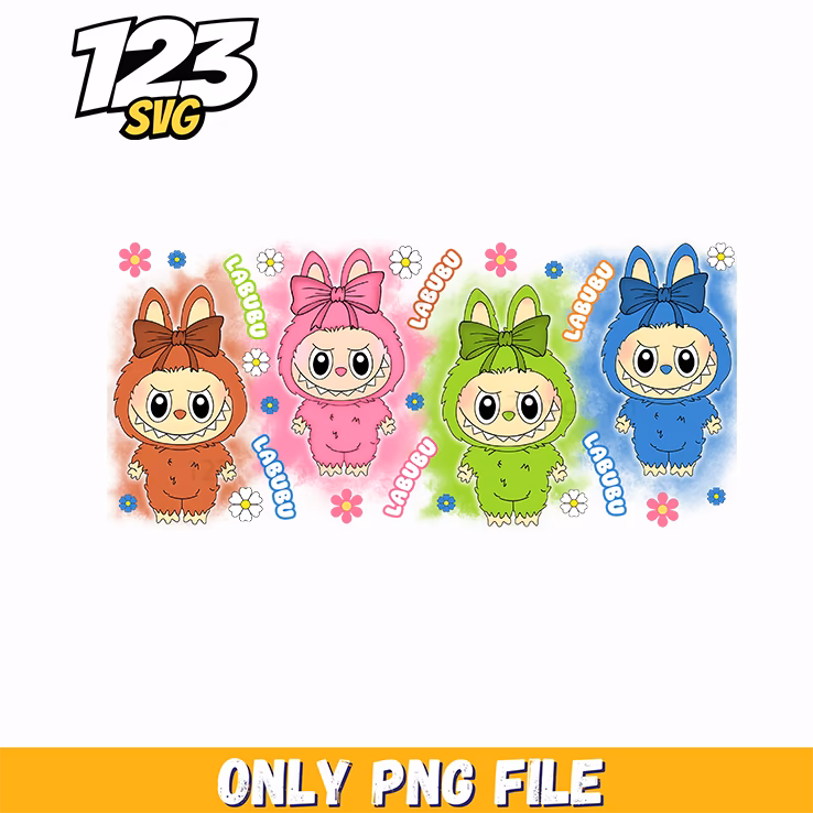 labubu neon pastel duo png, neon pastel duo, pastel neon duo