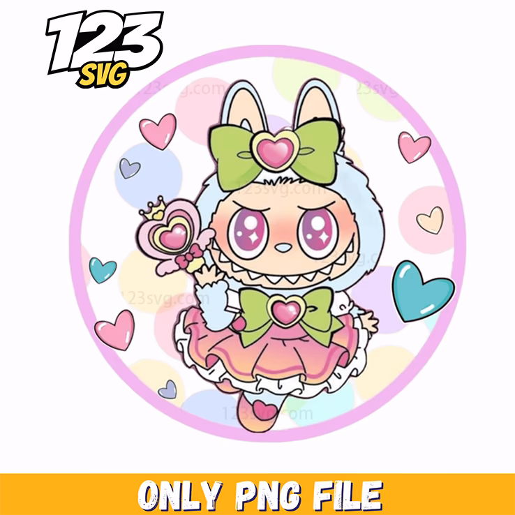 labubu pastel badge art png, pastel badge art, pastel badge