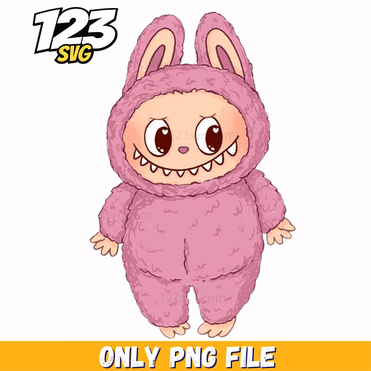 labubu pink plush bunny png, plush bunny labubu, labubu plush bunny figurine