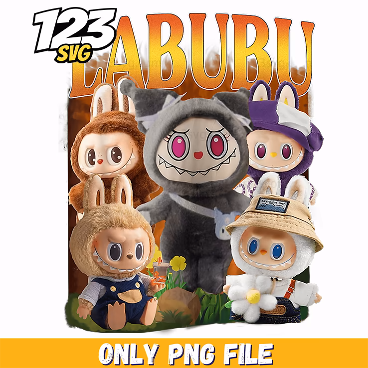 labubu plush doll bundle png, labubu plush, plush labubu