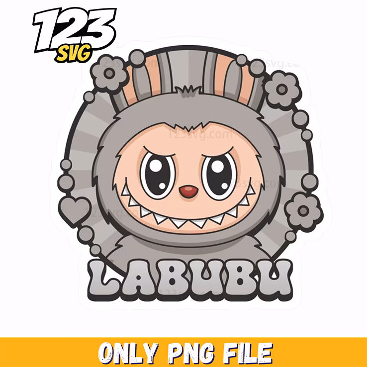 labubu vintage badge logo png, labubu vintage shop logo, vintage labubu png logo