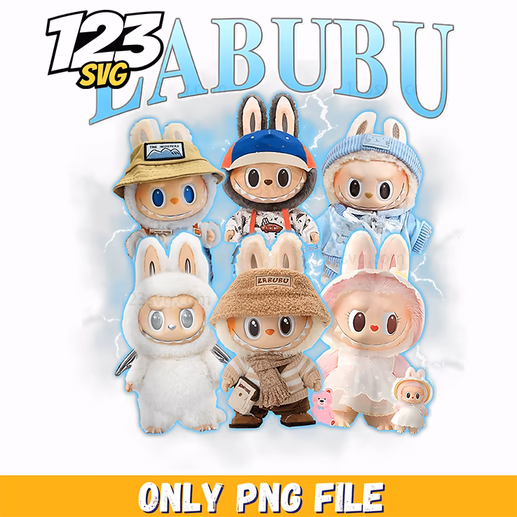 labubu winter plush bundle png, labubu winter plush, labubu winter plushie