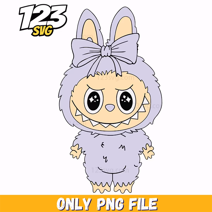 lavender bow labubu png, labubu cosplay, labubu costume