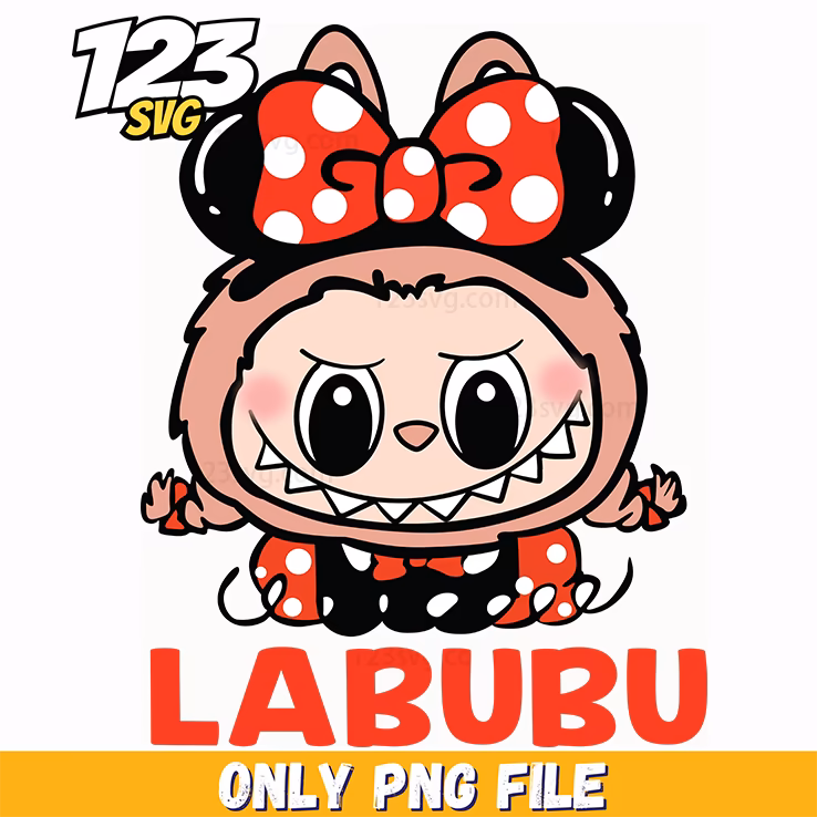 minnie labubu png, minnie labubu, labubu png