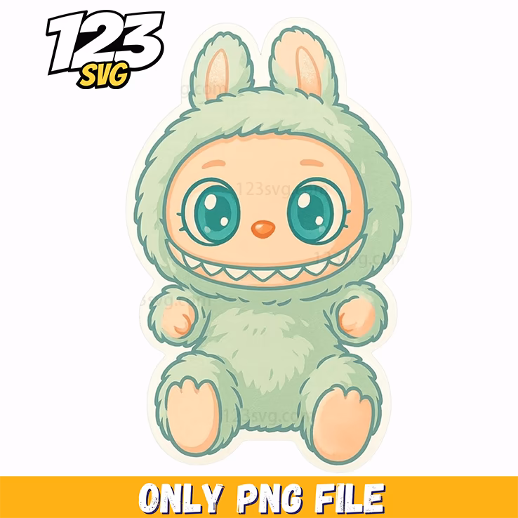 mint bunny labubu png, labubu png download, labubu png free