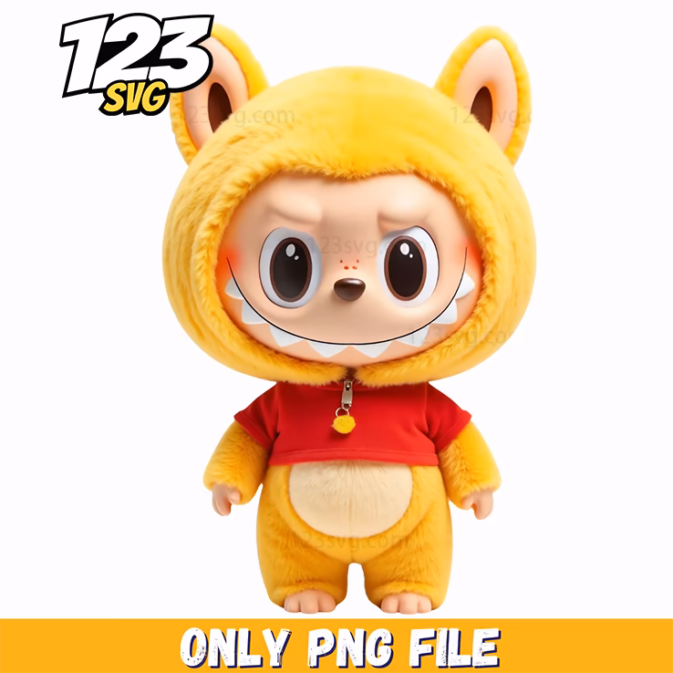 orange hoodie labubu png, labubu hoodie png, labubu png hoodie