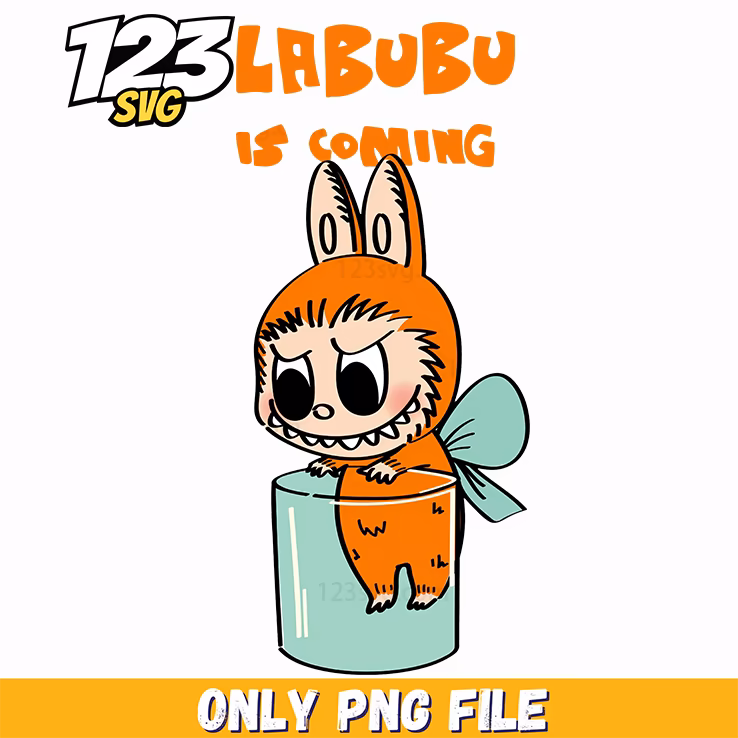 orange labubu png, labubu png, labubu png transparent