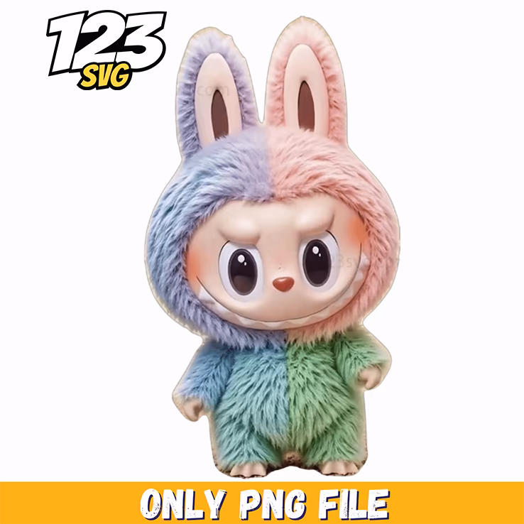 pastel furry labubu png, labubu pastel, furry labubu png