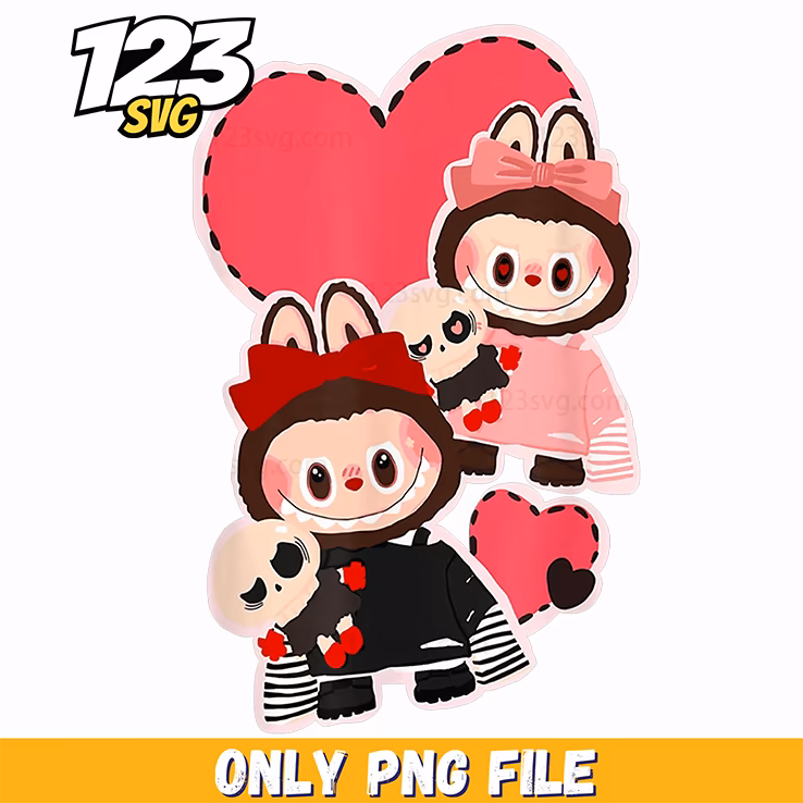 pink bow labubu png funny, labubu png funny, labubu funny png