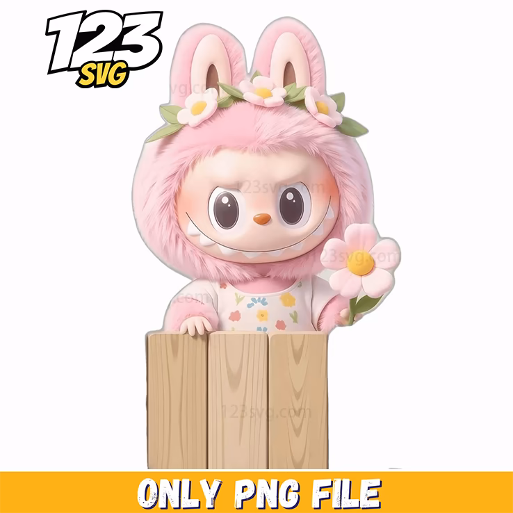 pink bunny flower box png, flower box png, bunny flower box