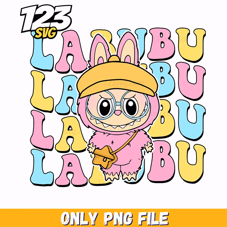 pink glasses labubu png, labubu glasses png, labubu png glasses free