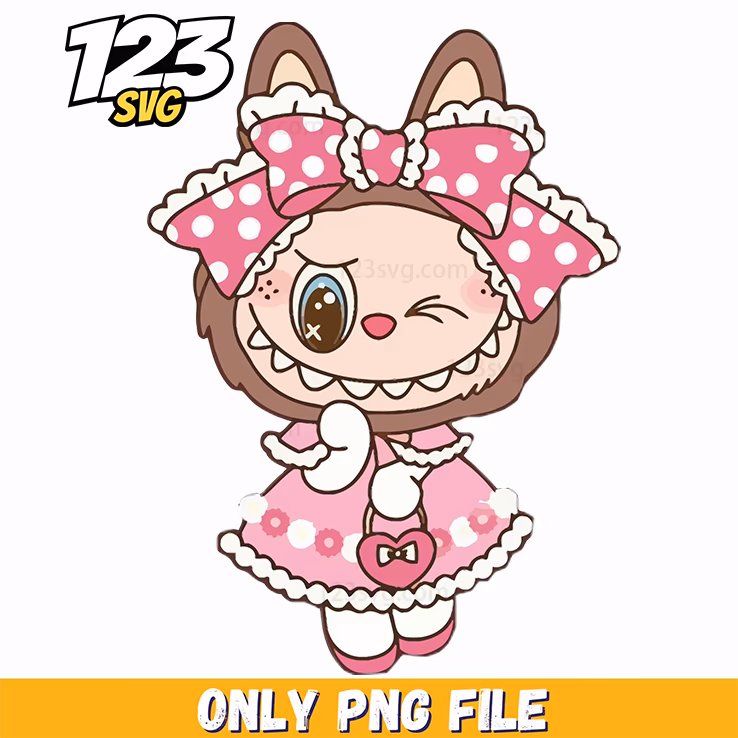 pink kawaii labubu png, labubu png kawaii, labubu kawaii png