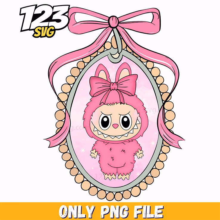 pink ornament labubu png, labubu ornament, labubu png ornament