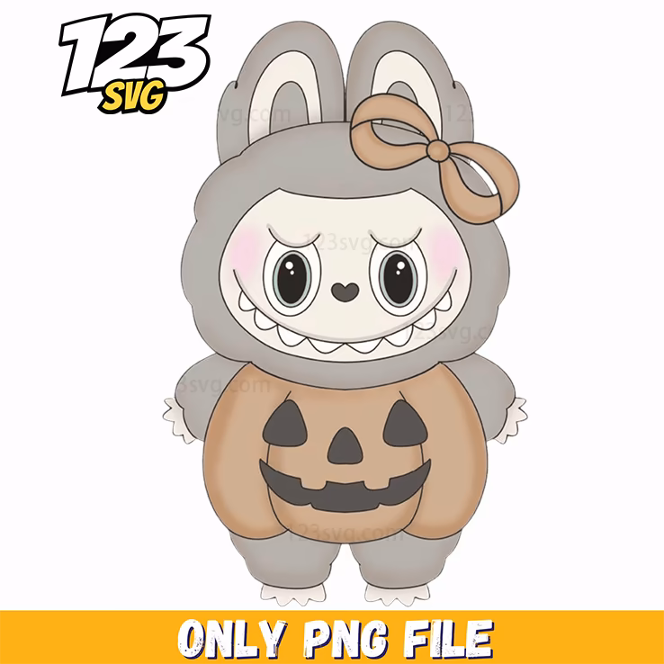 pumpkin halloween bunny png, halloween bunny clipart, bunny halloween png
