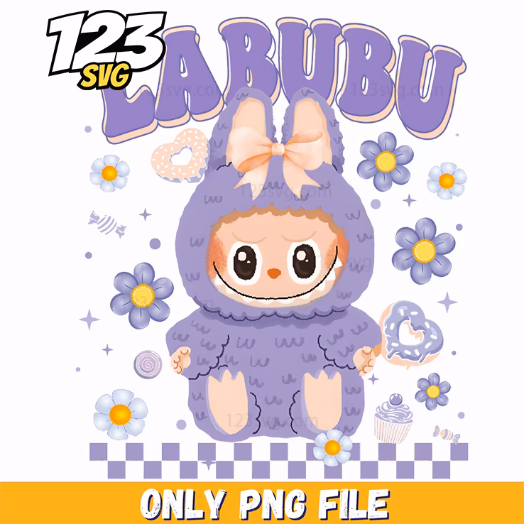purple labubu doll png, labubu doll, labubu dolls