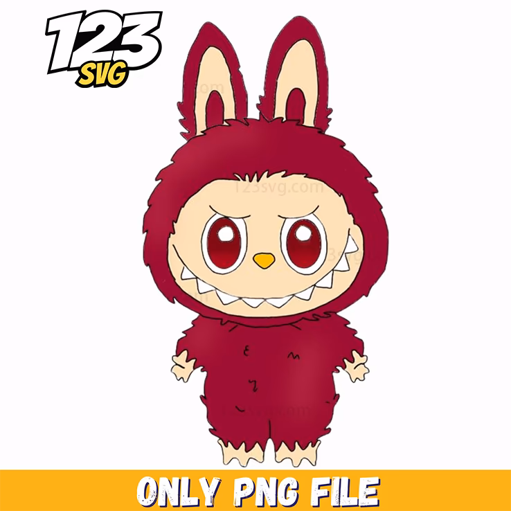 red monster labubu png, labubu monster design, labubu monster png free