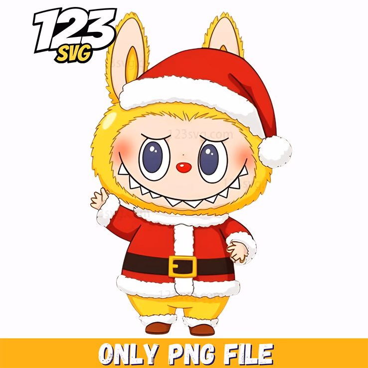santa claus labubu png funny png, funny labubu png, labubu funny png