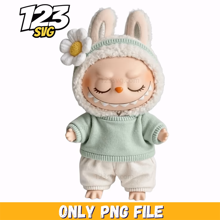 sleeping mint bunny png, cute bunny sleeping, adorable sleeping bunny