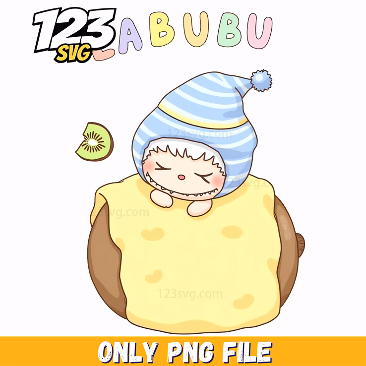 sleepy cheese labubu png, labubu png, labubu cheese png