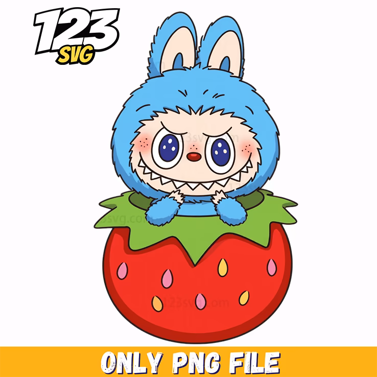 strawberry labubu, strawberry shortcake labubu, labubu strawberry shortcake