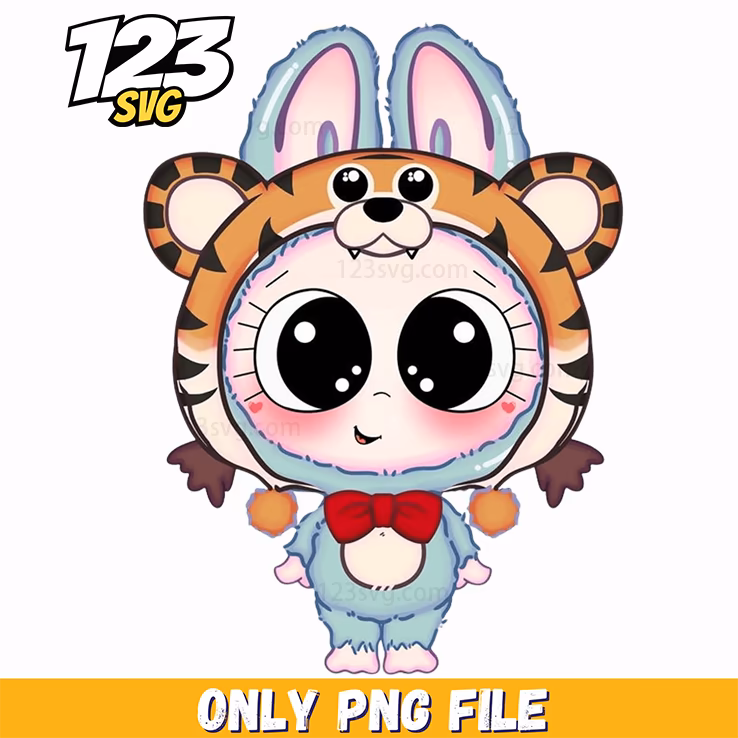 tiger labubu png, labubu png, labubu tiger