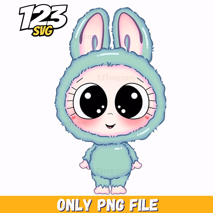 turquoise labubu png, labubu png transparent, labubu png clipart