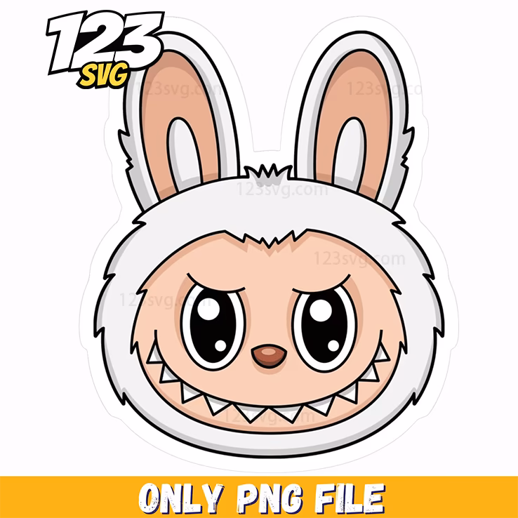 white bunny face png, white bunny png, bunny face clipart