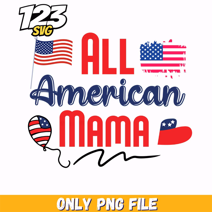 all american mama png, america mom love, patriotic mom love