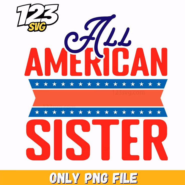 all american sister ribbon png, american ribbon sister, sister ribbon american