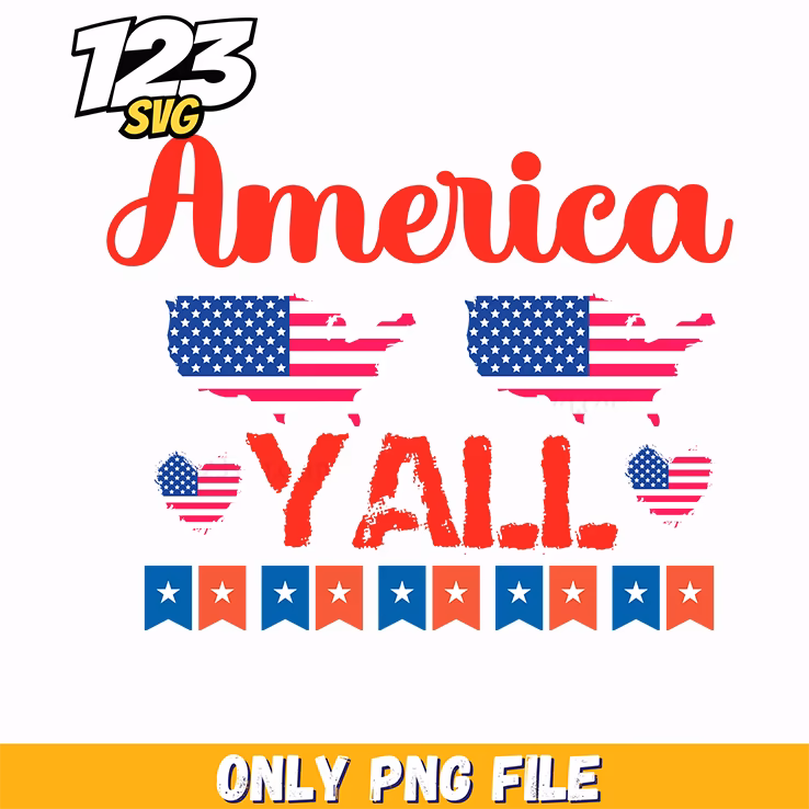 america yall us maps hearts bunting png, american flags bunting, stars and stripes bunting