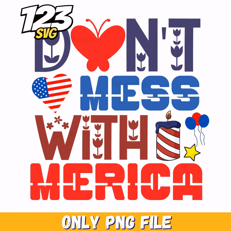 dont mess with merica butterfly flag heart drink png, patriotic butterfly heart drink, heart drink butterfly flag