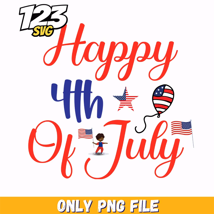 happy 4th of july stars flags little girl balloons png, 4th of july little girl, happy 4th of july star and flag