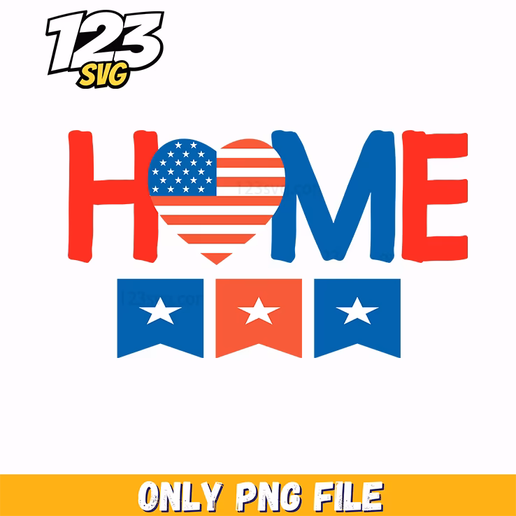 home heart stars bunting png, patriotic bunting home decor, home bunting garland string lights