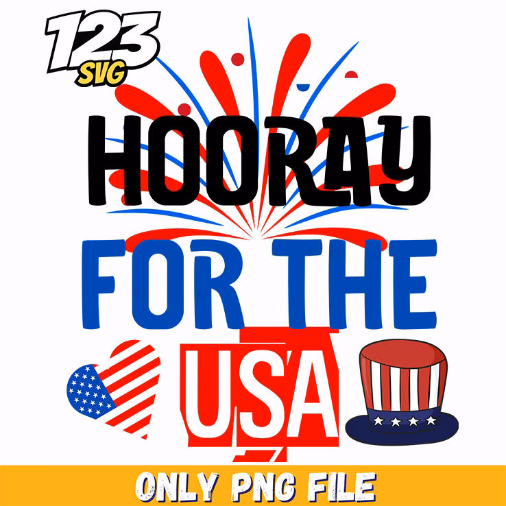 hooray for the usa fireworks heart uncle sam hat png, patriotic usa fireworks, usa fourth of july fireworks