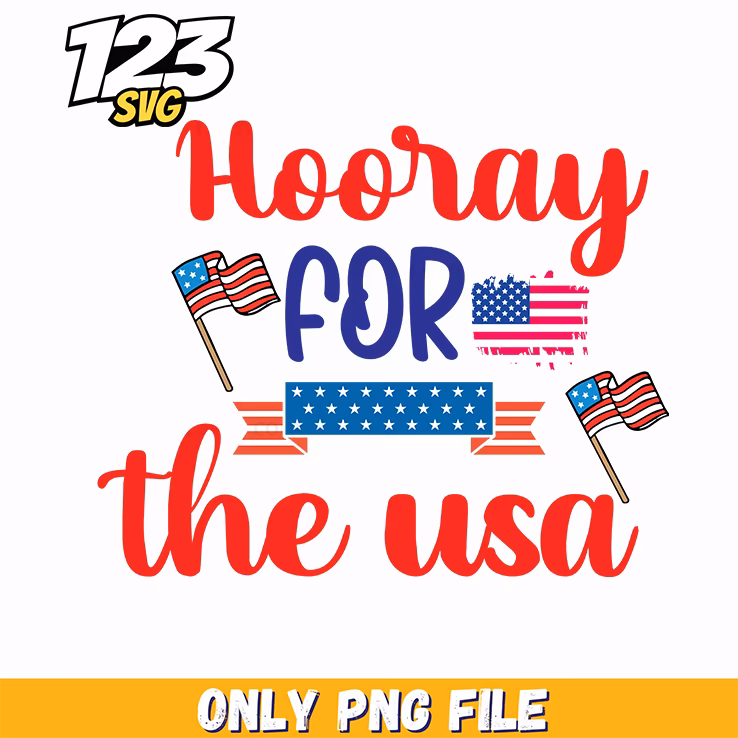 hooray for the usa flags ribbon bunting png, usa flag bunting, american flag ribbon bunting