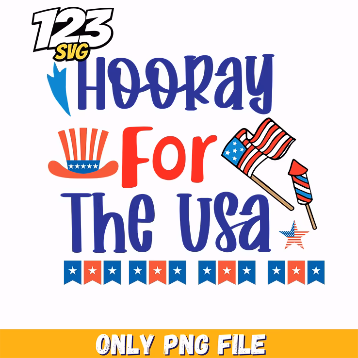 hooray for the usa uncle sam hat flags rocket bunting png, 4th of july uncle sam hat, usa uncle sam hat with rockets