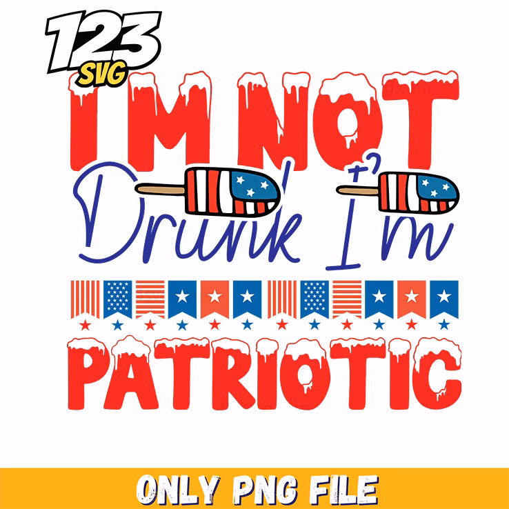 im not drunk im patriotic popsicles bunting png, 4th of july patriotic popsicles, patriotic popsicle bunting decorations