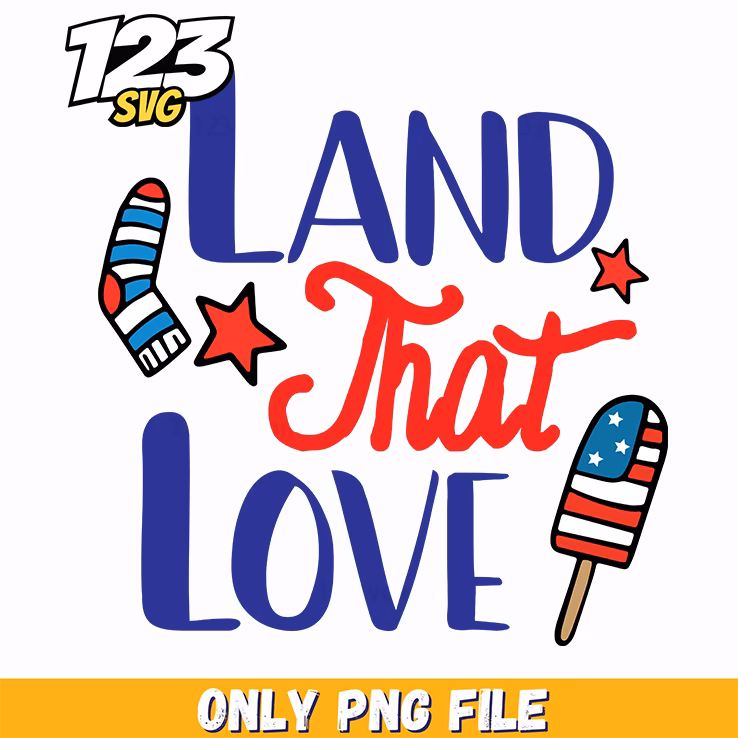 land that i love sock popsicle stars png, land that i love sock popsicle, popsicle sock land that i love