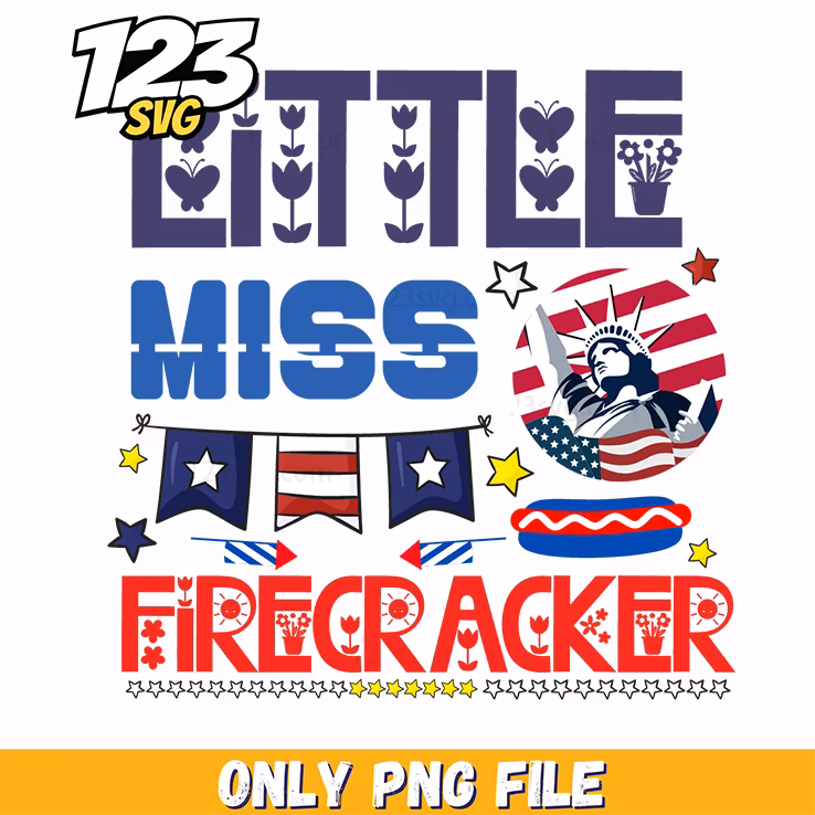 little miss firecracker bunting rocket hot dog png, hot dog bunting decorations, patriotic hot dog buns