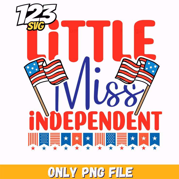 little miss independent flags bunting png, independence flag bunting, little miss independence flags