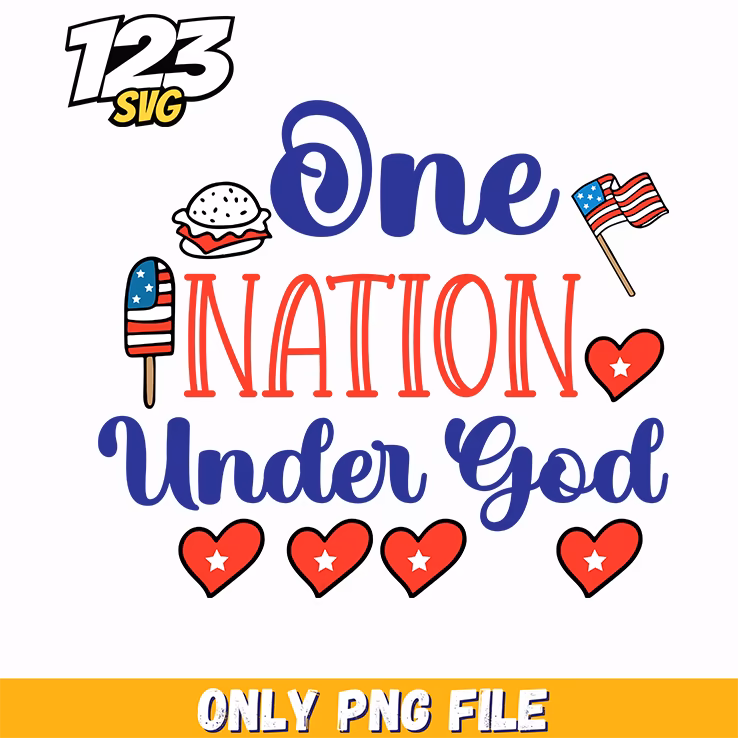 one nation under god hamburger flag hearts png, hamburger under god one nation, hamburger flag one nation under