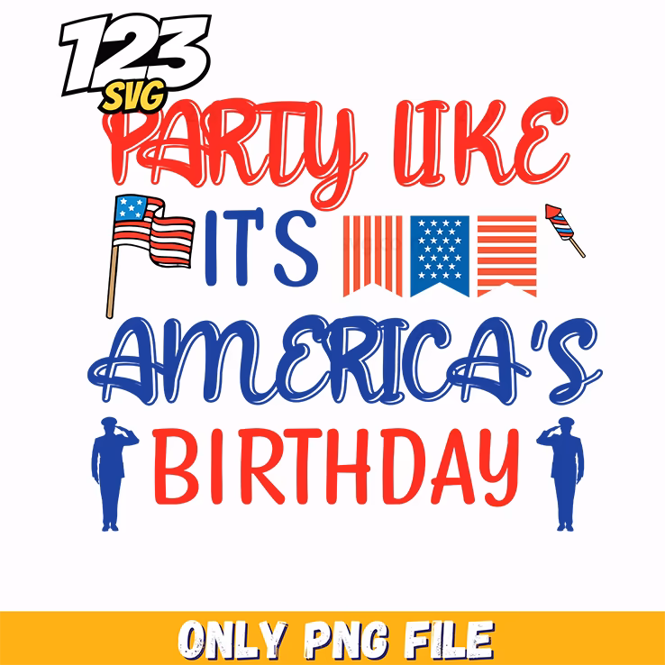 party like its americas birthday flags bunting silhouette soldier png, red white blue party decorations, patriotic party decorations ideas