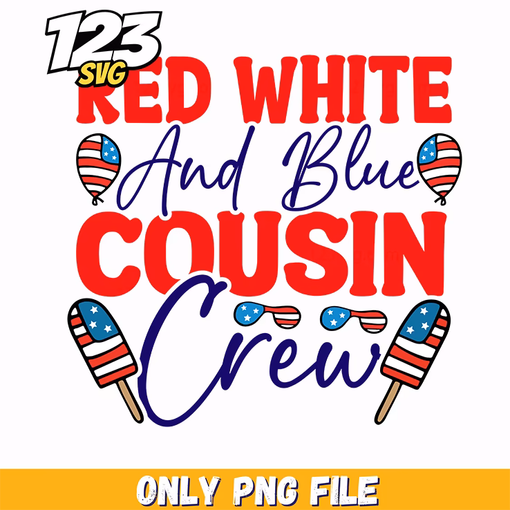 red white and blue cousin crew popsicles png, cousin crew popsicles, popsicle crew red white blue