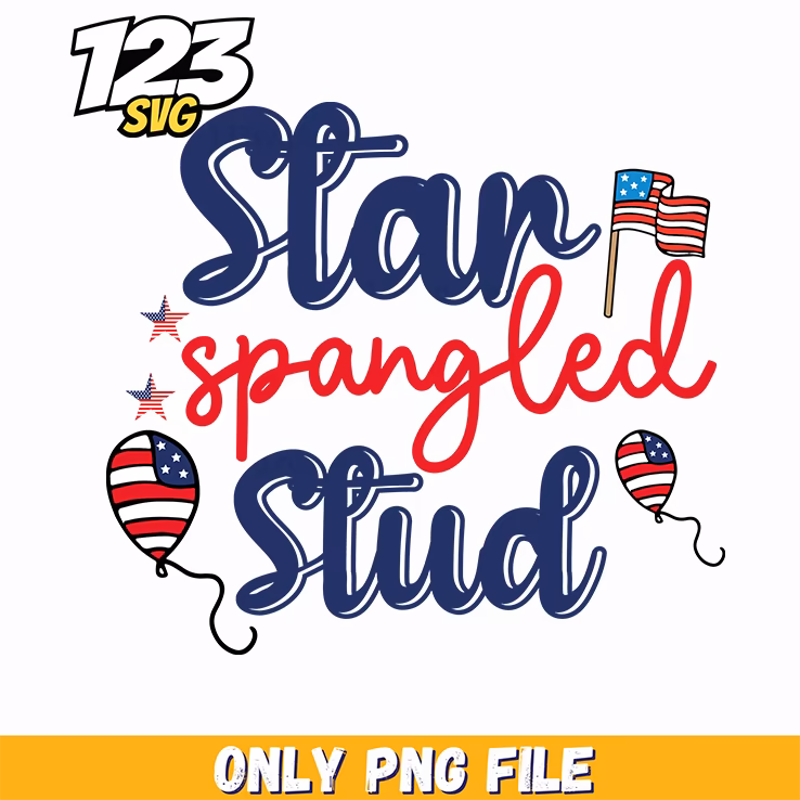star spangled stud png 2, spangled stud, star spangled