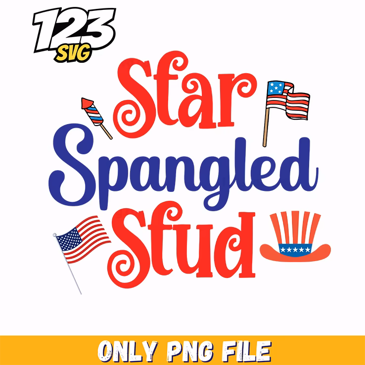 star spangled stud png, american flag stud, patriotic star stud